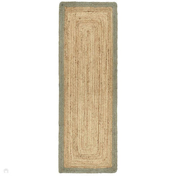 Jute Border Sage Green Runner-Origins-Rug Love - The Most Loved Rug Store